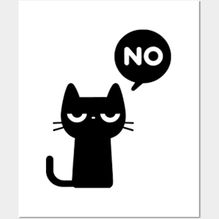 Cat Says No Posters and Art